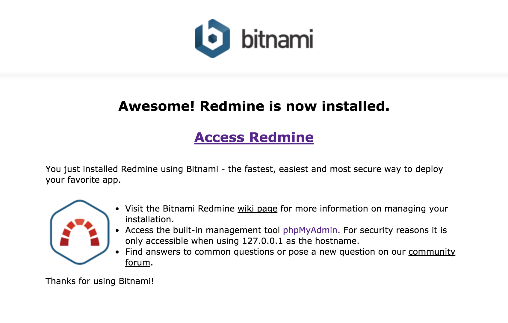 bitnami redmine configure ip address